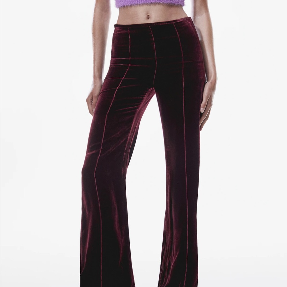 Mango Flared Velvet Pants NWT!